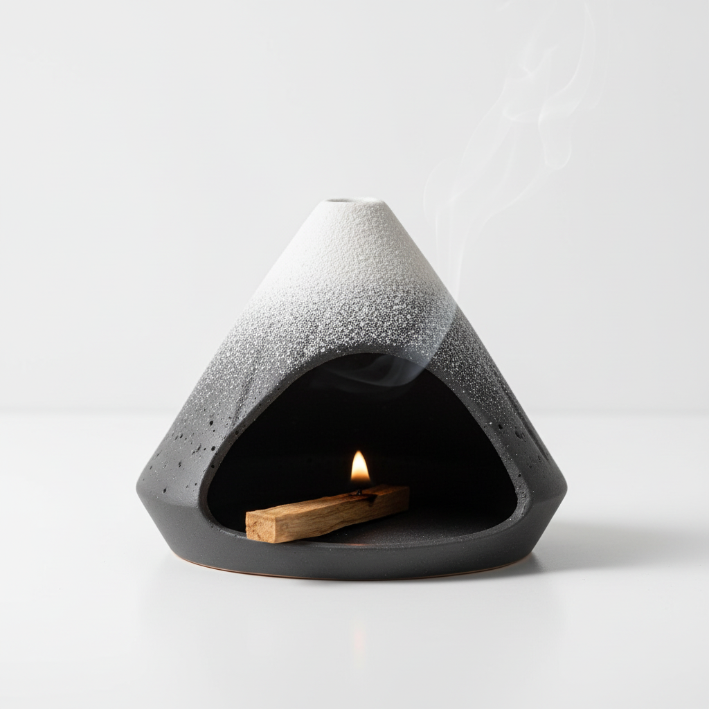 深灰富士山香炉